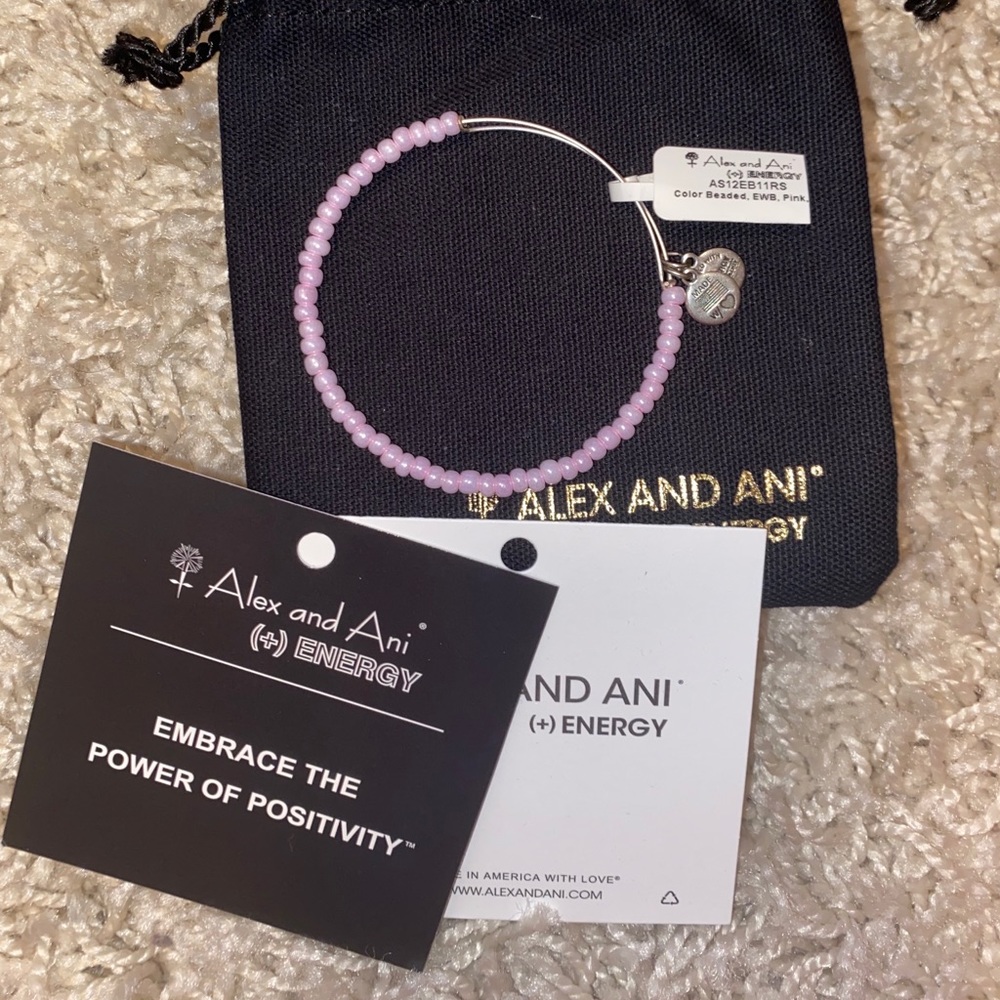 Alex and Ani Pink Beaded Bracelet